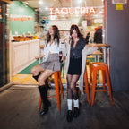 Plaid Pleated Mini Skirt w/ Side Lace-Up