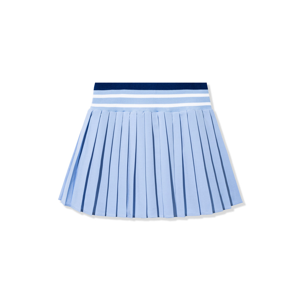 Pleated Athletic Skirt with Built-in Shorts & Stretch Waistband