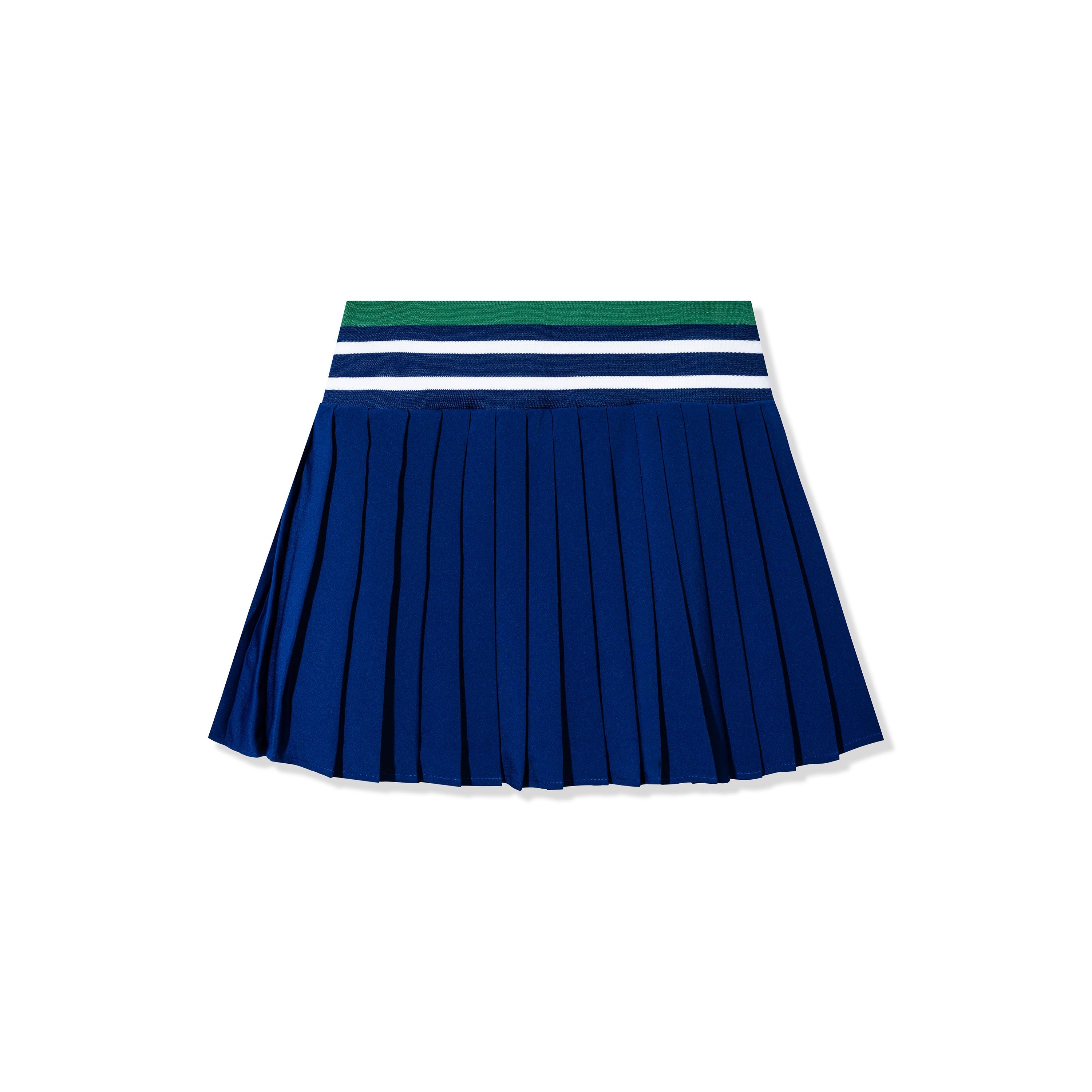 Pleated Athletic Skirt with Built-in Shorts & Stretch Waistband