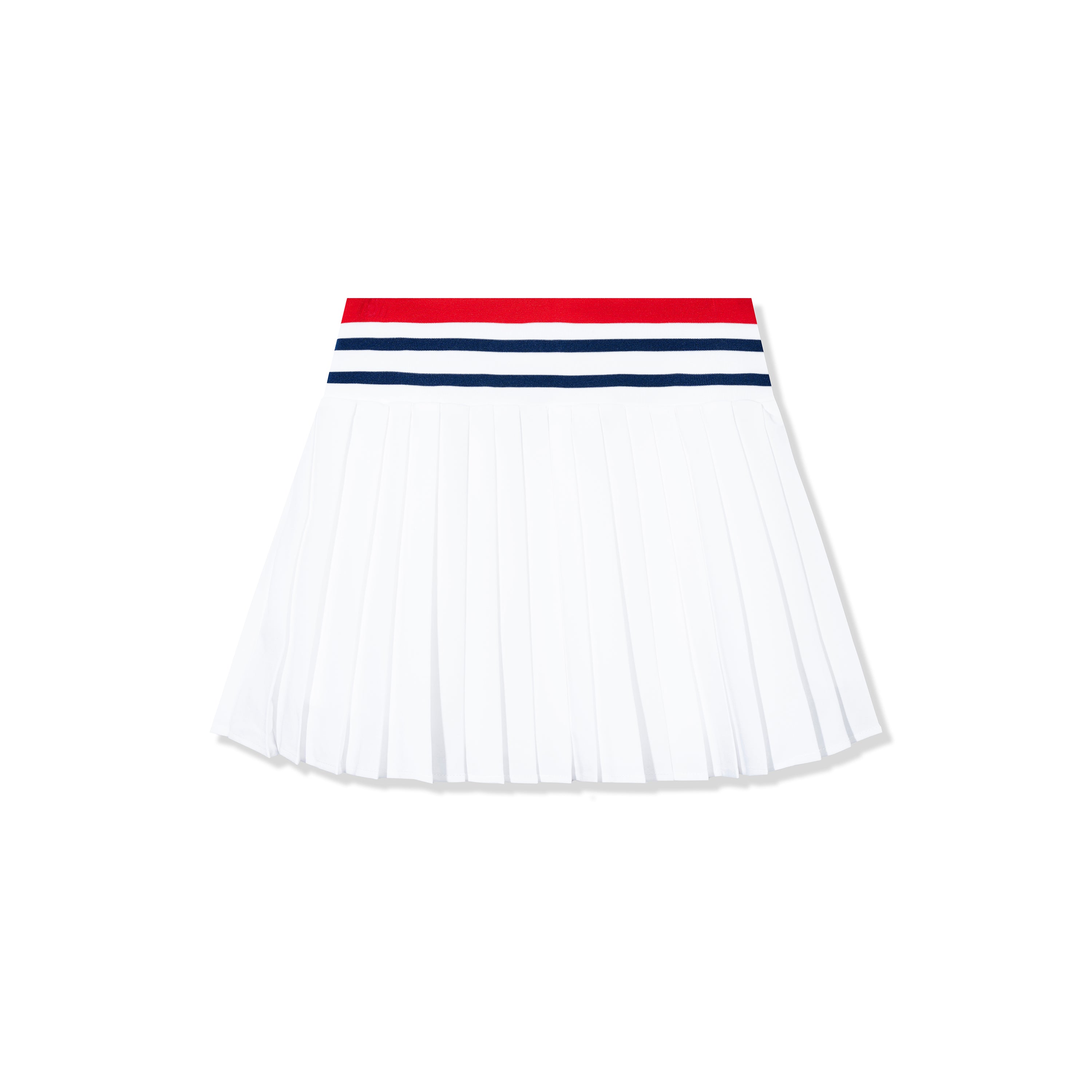Pleated Athletic Skirt with Built-in Shorts & Stretch Waistband