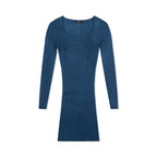 Long Sleeve Bodycon Ribbed Knit Dress