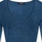 Long Sleeve Bodycon Ribbed Knit Dress