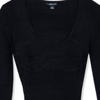 Long Sleeve Bodycon Ribbed Knit Dress