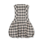 Sleeveless Plain Mini Bubble Dress