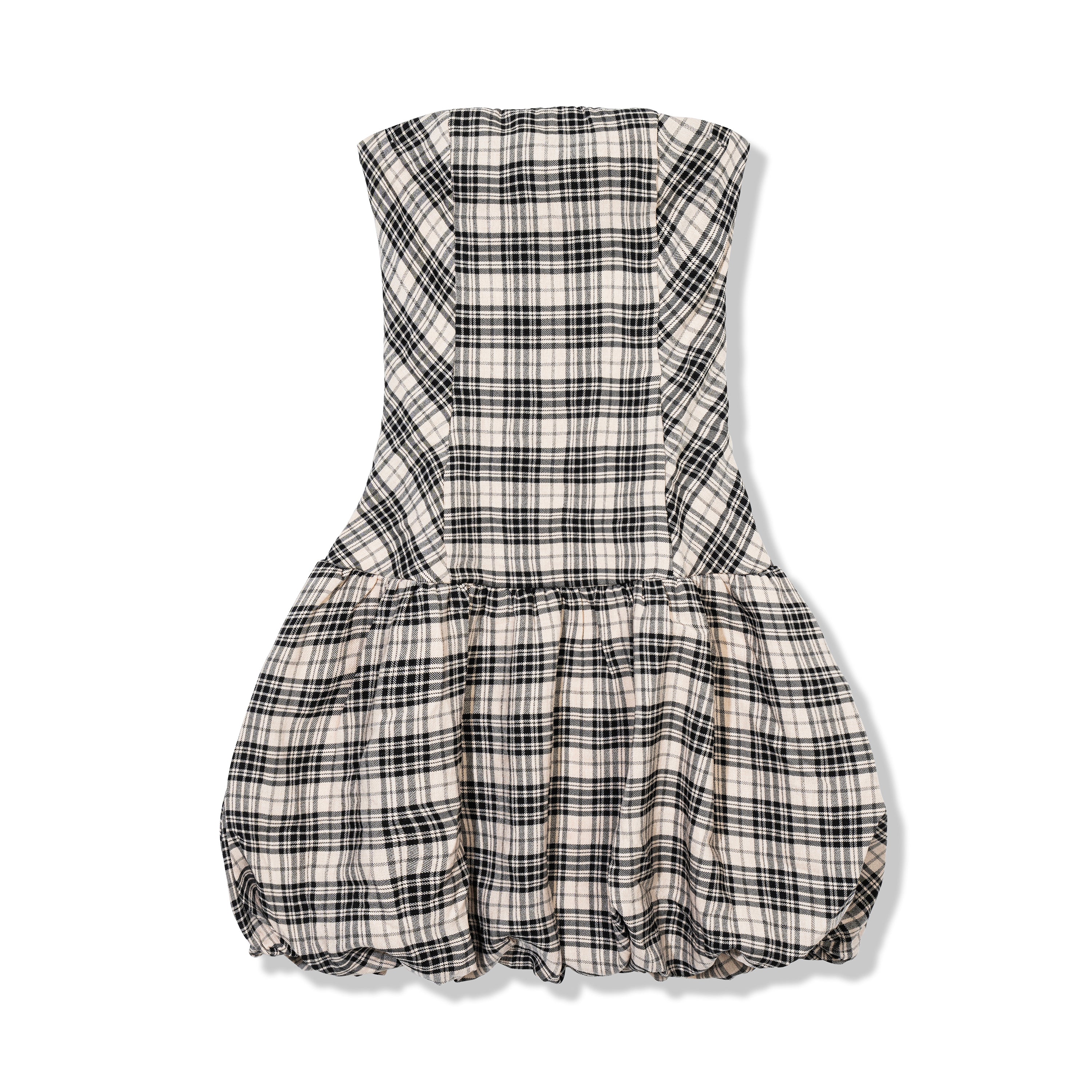 Sleeveless Plain Mini Bubble Dress