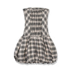 Sleeveless Plain Mini Bubble Dress