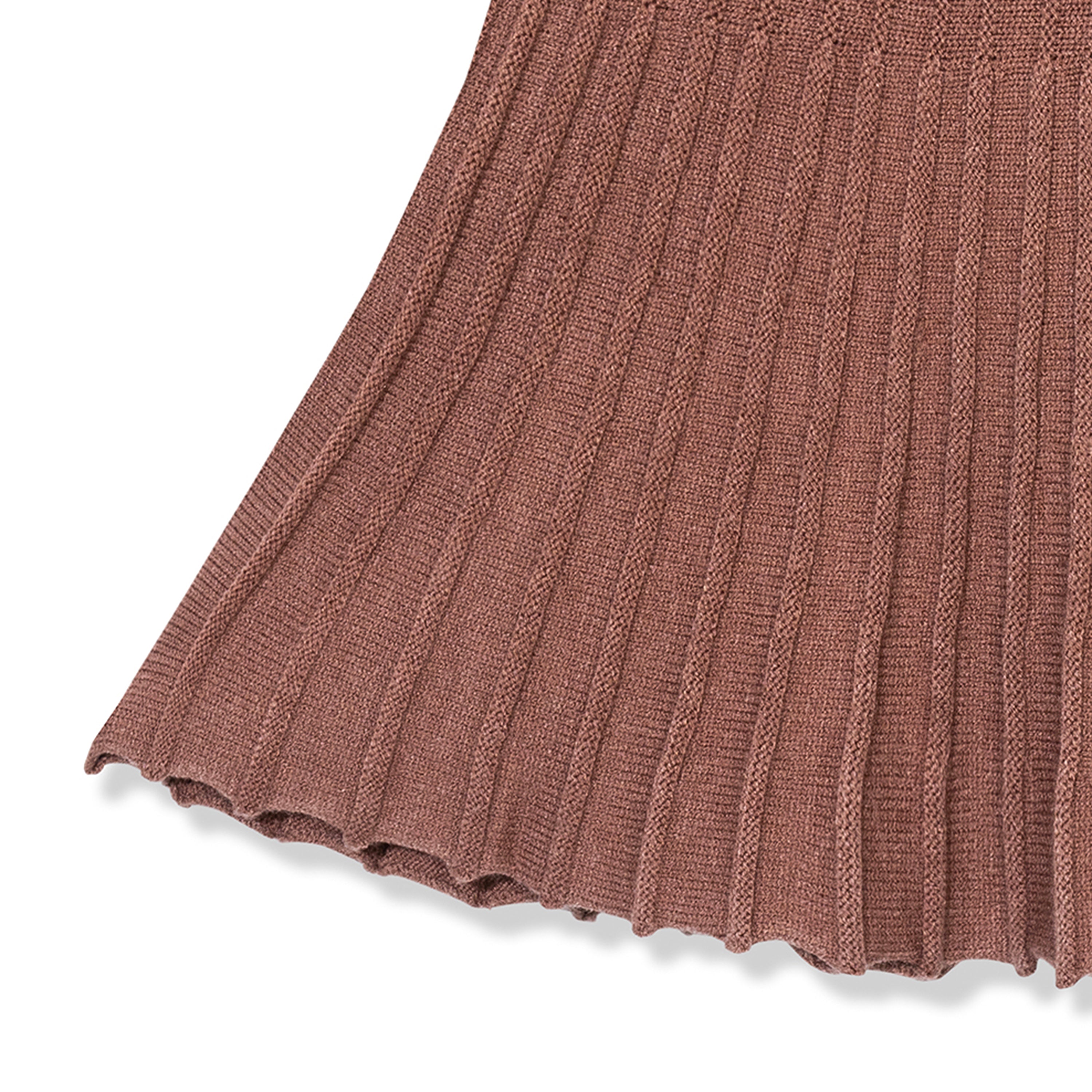 Ribbed Knit Flare Mini Skirt