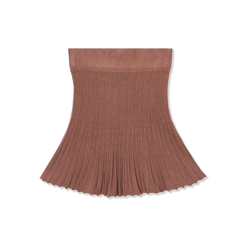 Ribbed Knit Flare Mini Skirt