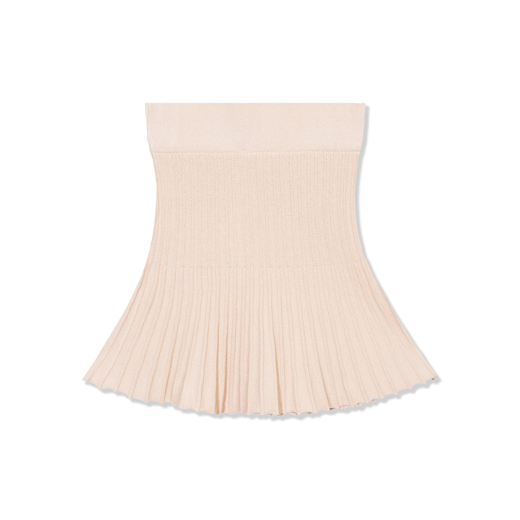 Ribbed Knit Flare Mini Skirt