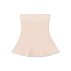 Ribbed Knit Flare Mini Skirt