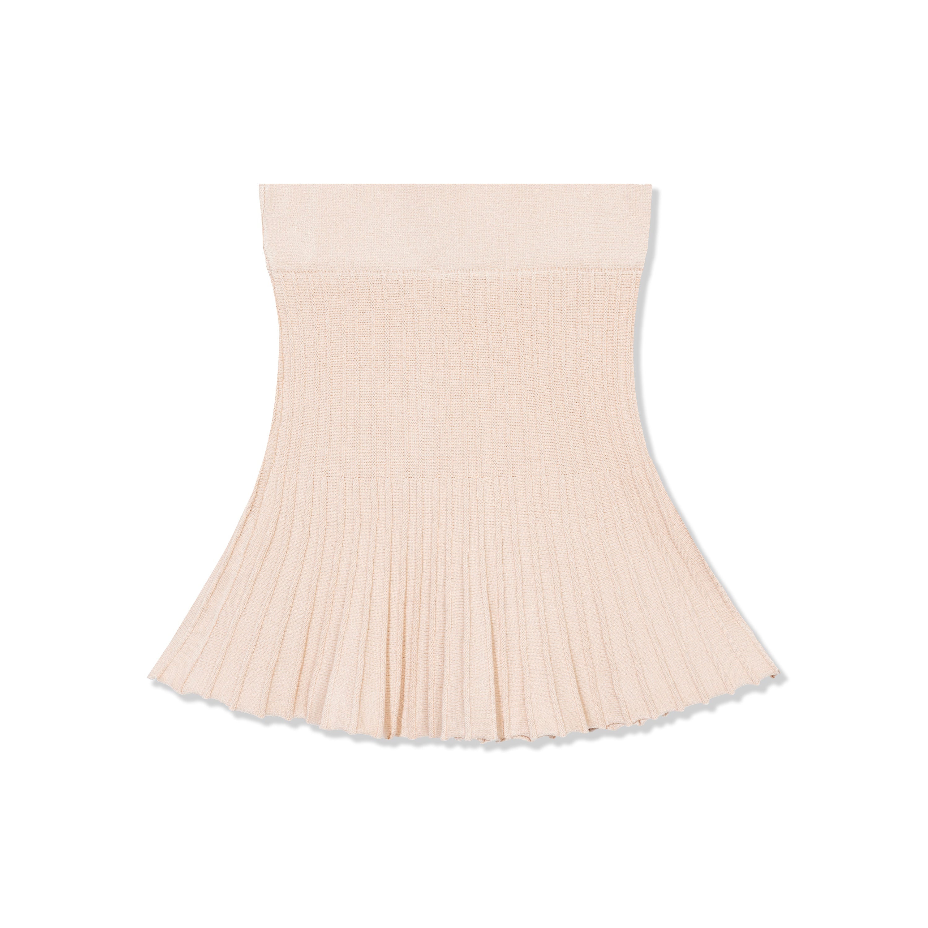 Ribbed Knit Flare Mini Skirt