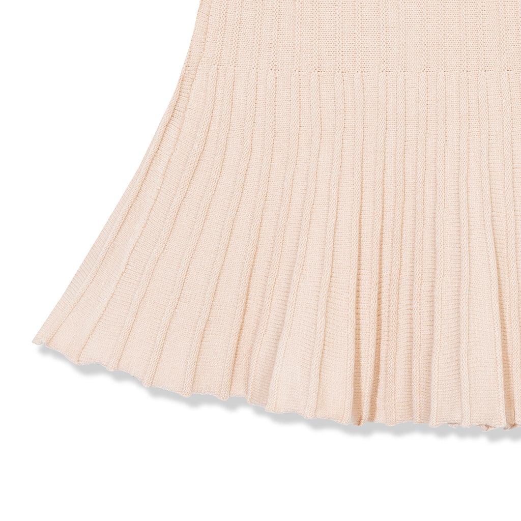 Ribbed Knit Flare Mini Skirt