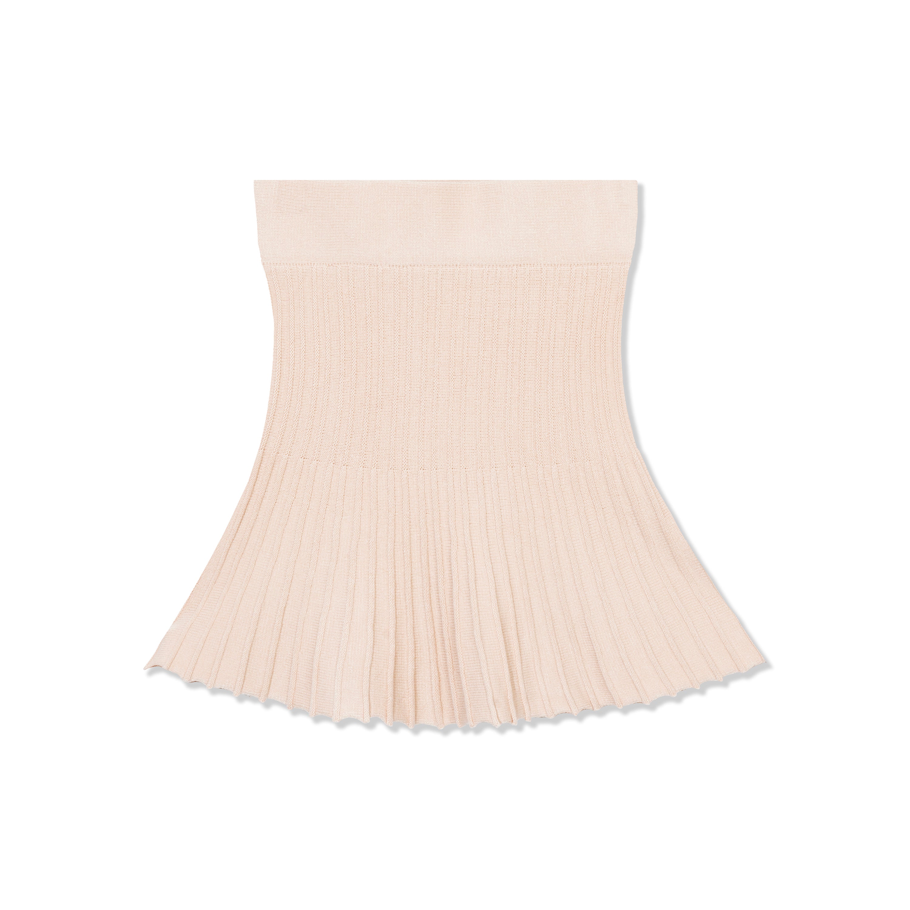 Ribbed Knit Flare Mini Skirt