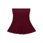 Ribbed Knit Flare Mini Skirt