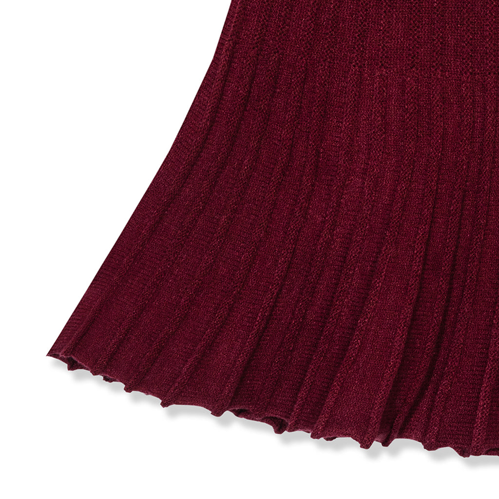 Ribbed Knit Flare Mini Skirt