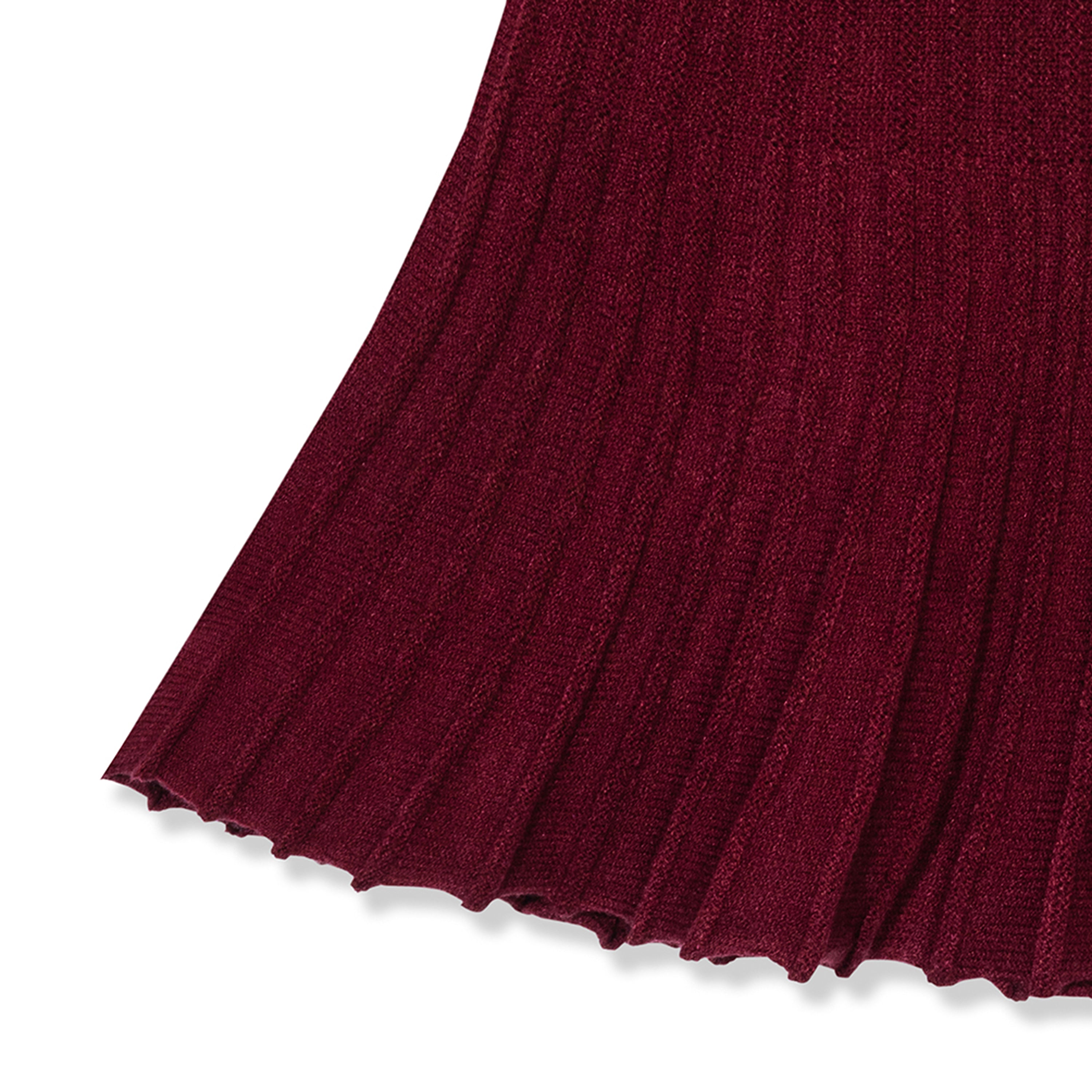 Ribbed Knit Flare Mini Skirt