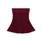 Ribbed Knit Flare Mini Skirt