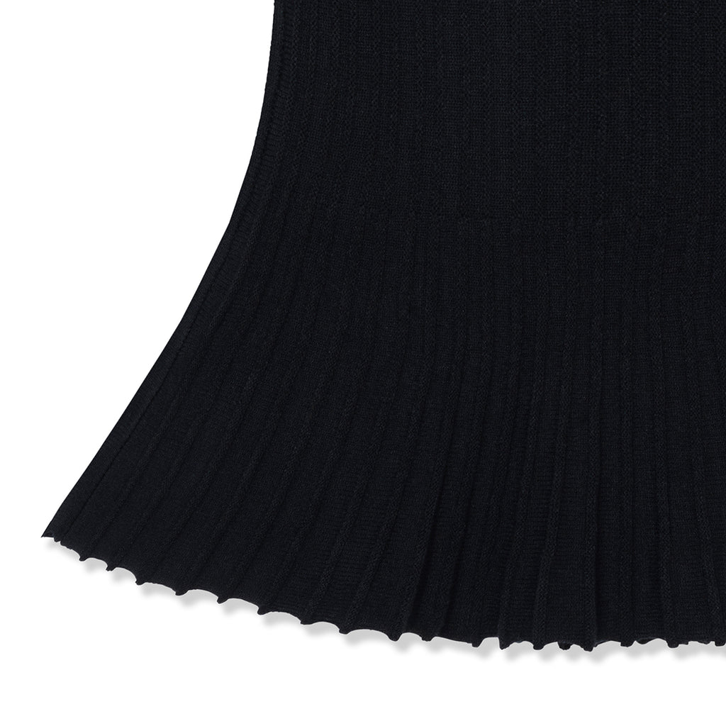 Ribbed Knit Flare Mini Skirt