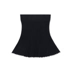 Ribbed Knit Flare Mini Skirt