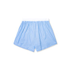 Pinstripe Cropped Boxy Button Down Shirt & Shorts Set