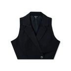 Elevated Minimalist OL Style Cropped Vest Top